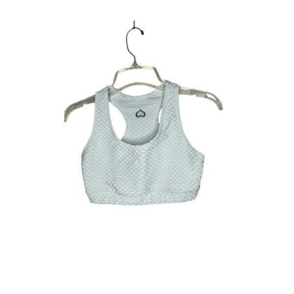 Booty By Brabant White Croco Skin Sports Bra. One Size.